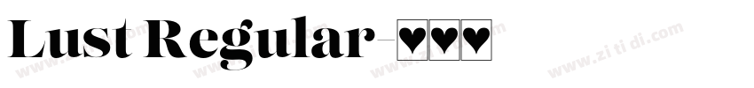 Lust Regular字体转换